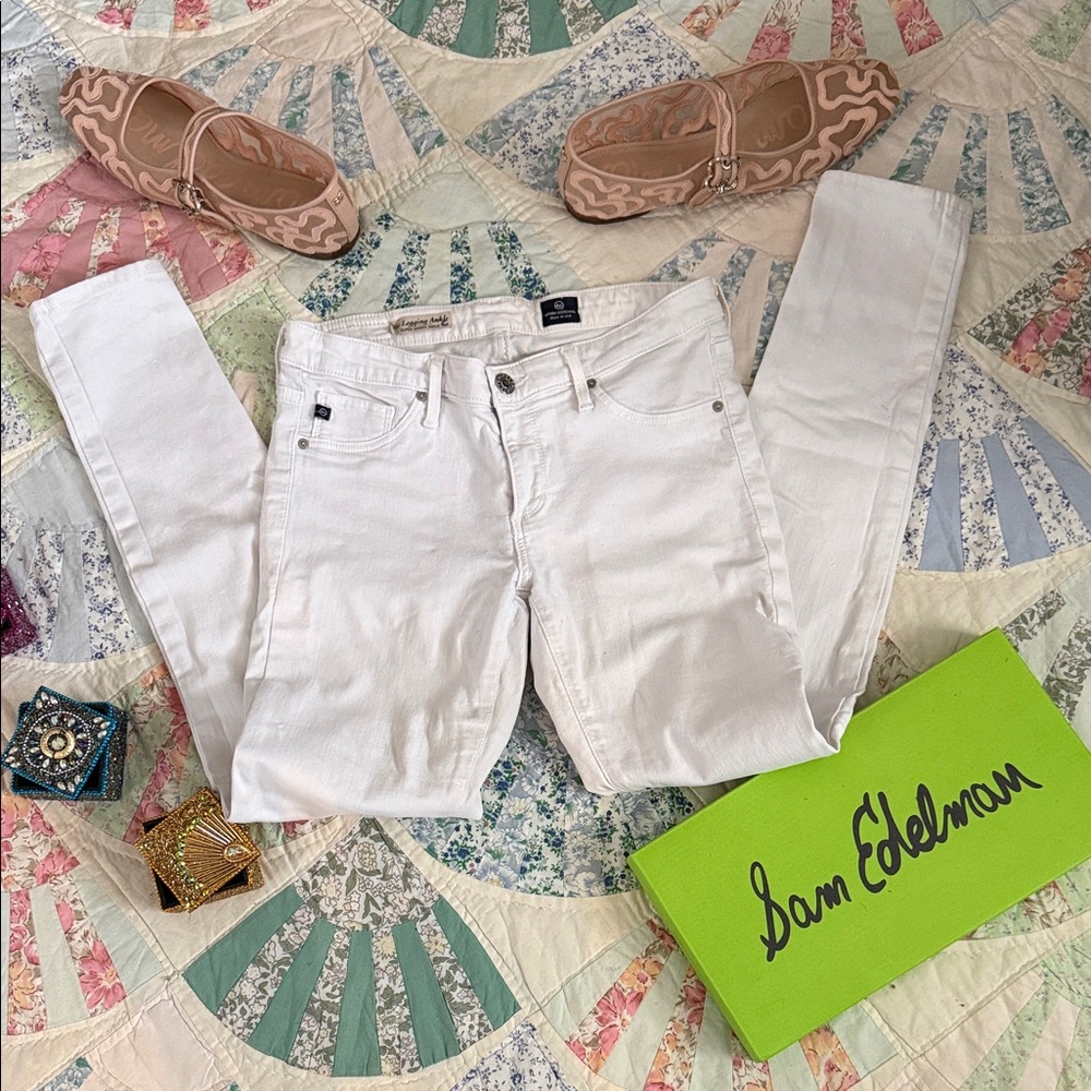 AG Adriano Goldschmied Bright White The Legging Ankle Skinny Jeans 27R